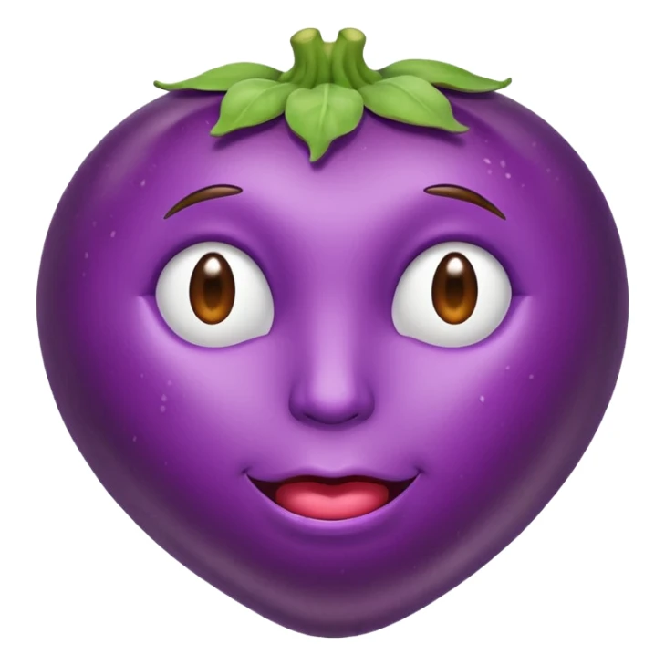 kissing face with eggplant  sticker
