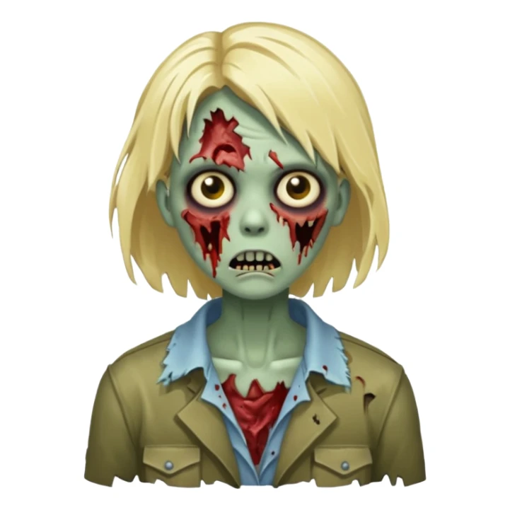 blonde zombie sticker