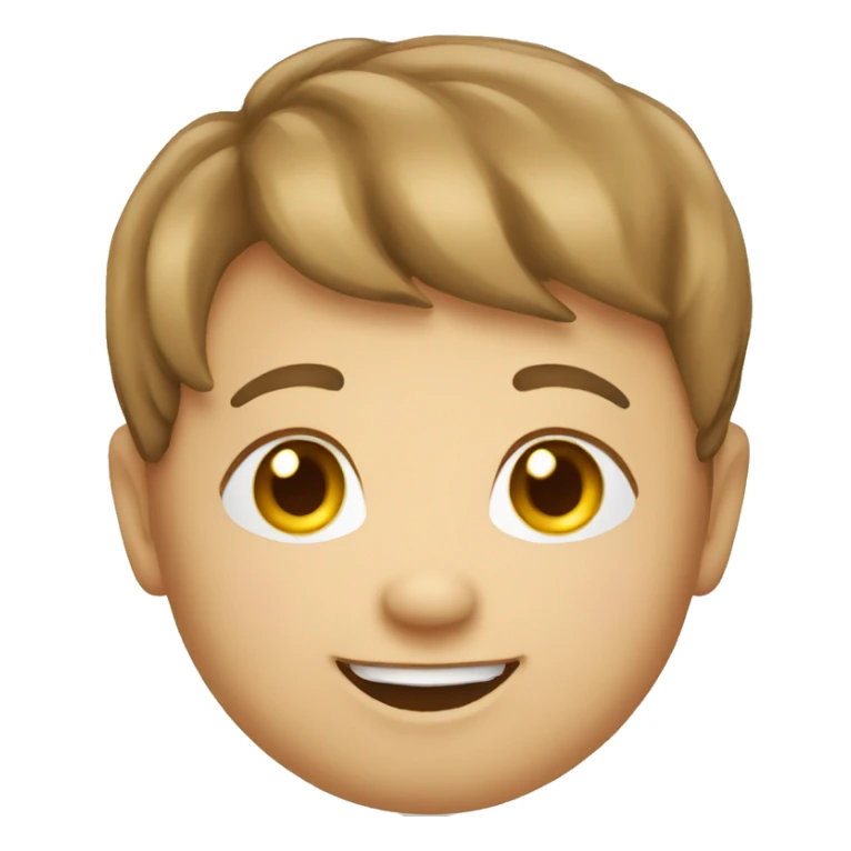 happy round baby face emoji sticker