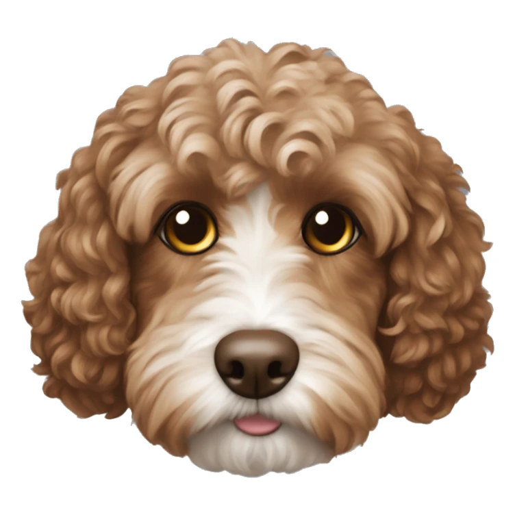 Cavaoodle dog with brown hair  sticker