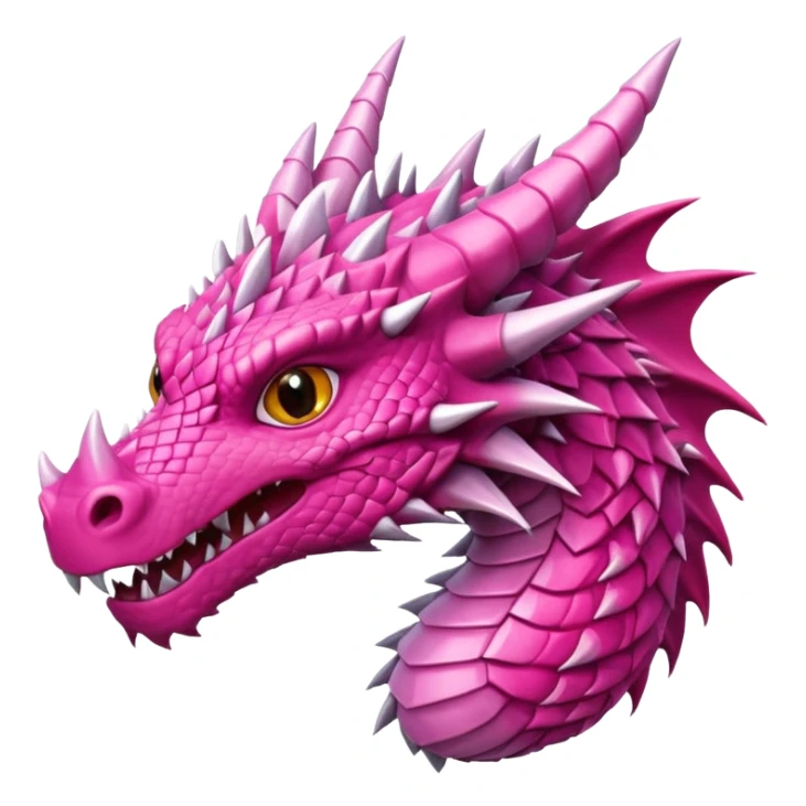 A pink fierce dragon sticker