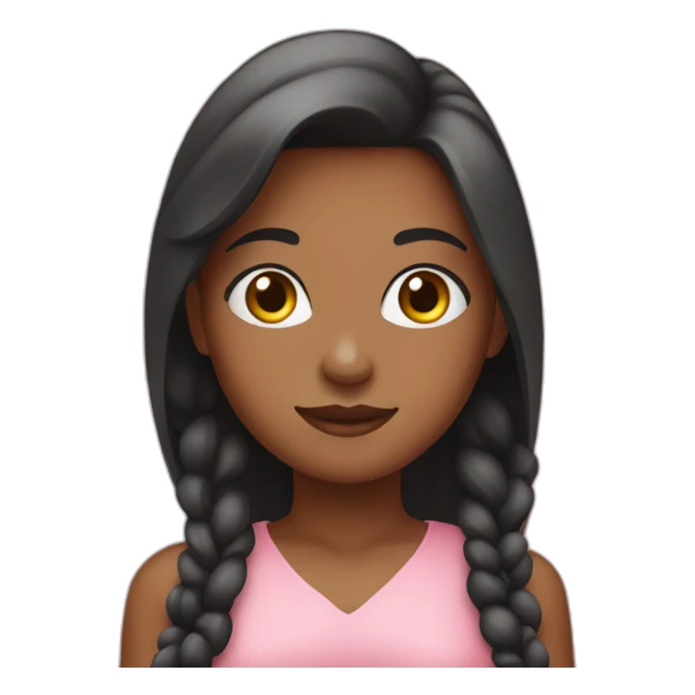 Girl wearing a long pink dress  sticker