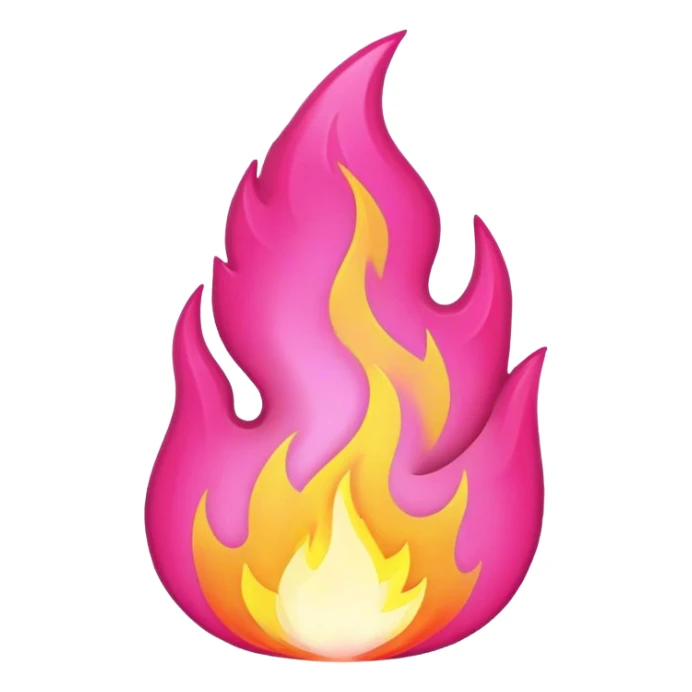 Pink fire sticker