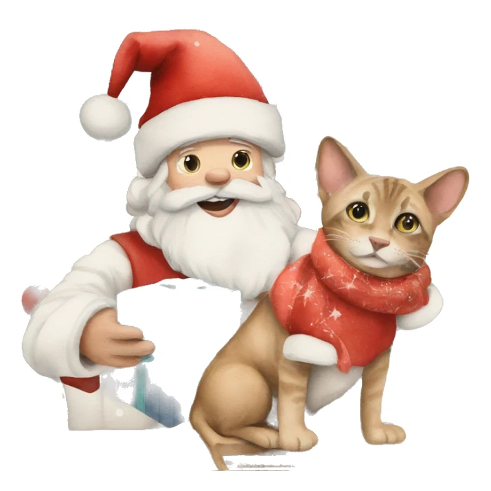 Nostalgic Christmas watercolor sticker