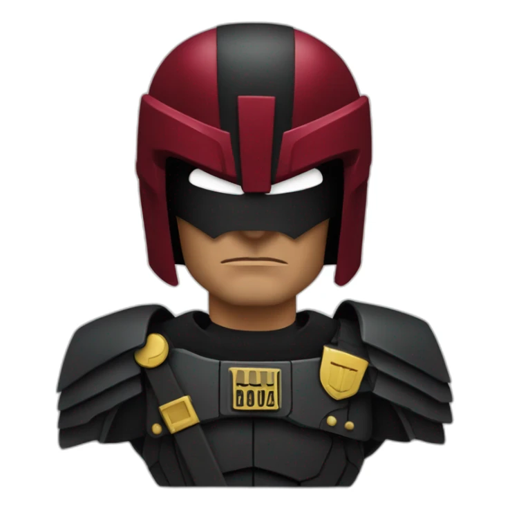 scary burgundy judge dredd sticker