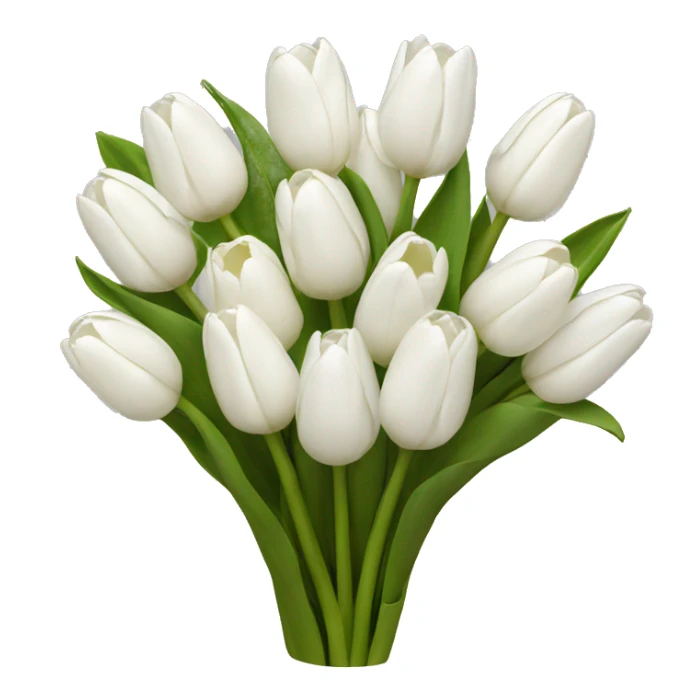 white tulip bouquet  sticker