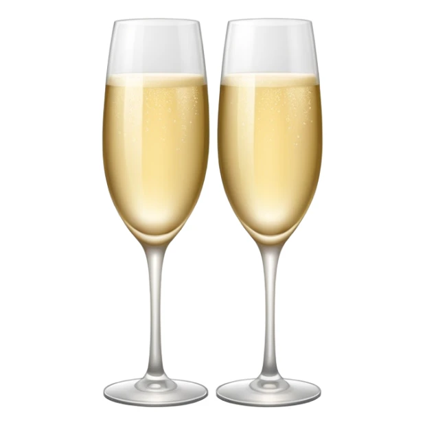 Champagne glasses clinking in celebration sticker