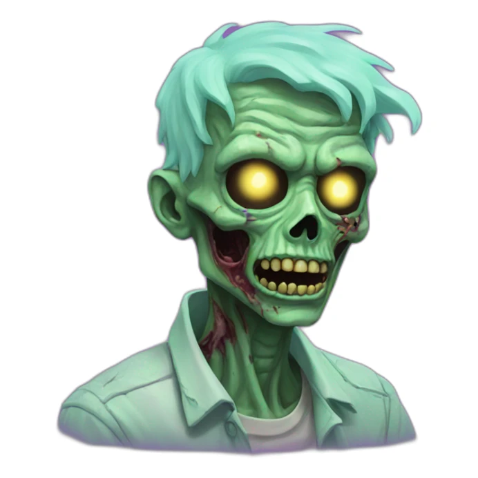 Vaporwave zombie person  sticker