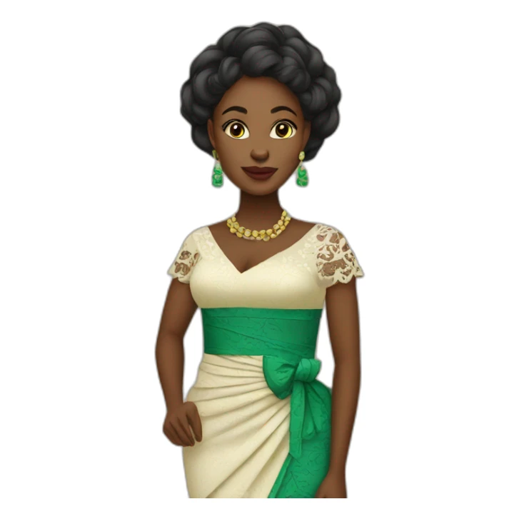 Nigerian woman in asoebi sticker