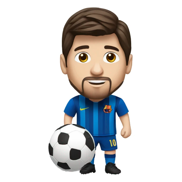 Lionel messi with football sticker