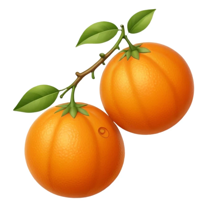 Hermès-style orange fruit, plain, no extra details, minimal emoji style sticker