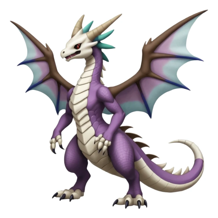 Noivern-Marowak-Lugia-Fakémon-hybrid-creature (full body)  sticker
