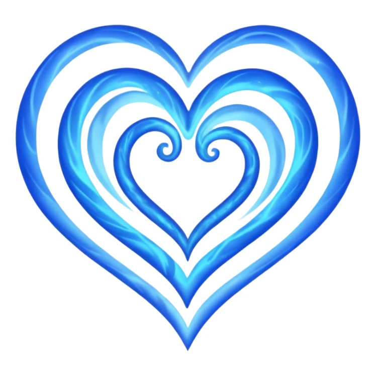 Blue cosmic spiritual heart sticker