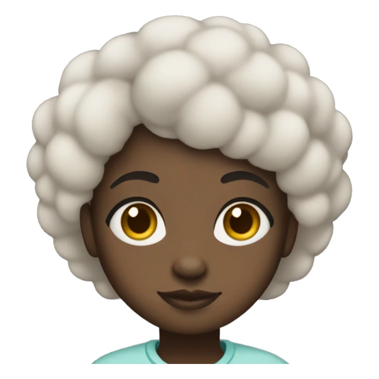 black girl with short Afro and hazel eyes sticker