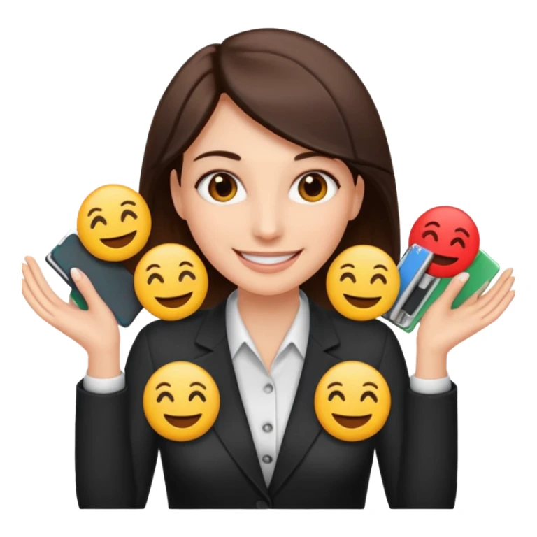 crazy woman obssesed with organization and perfectionist with multiple hands
more dinamic emoji  sticker