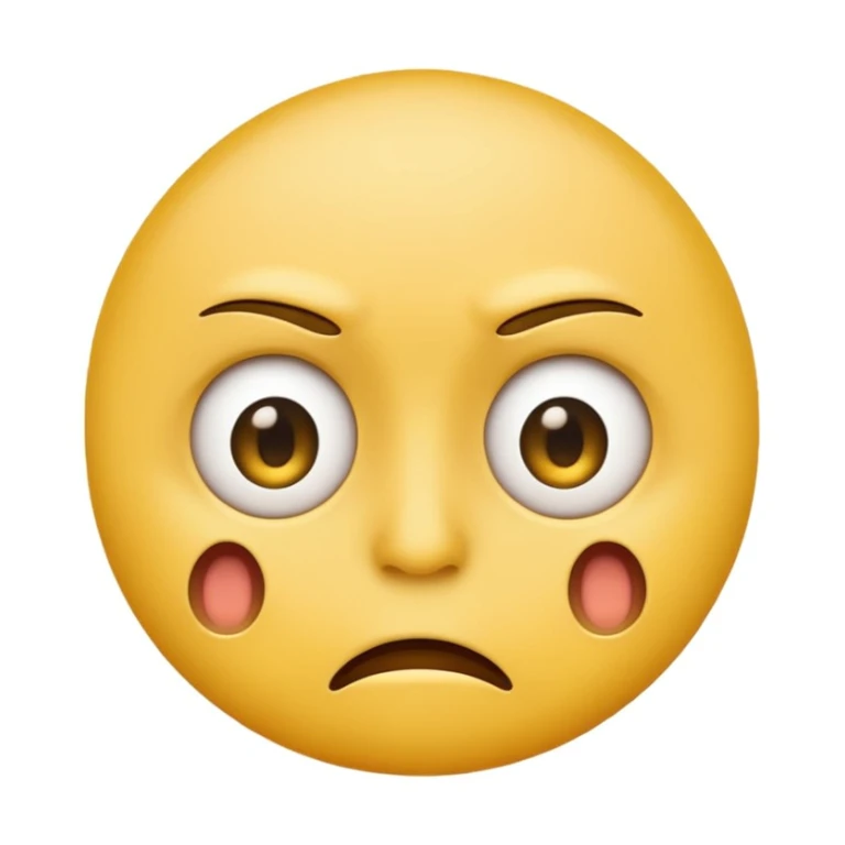 yellow emoji face but disgusted and eyes open sticker