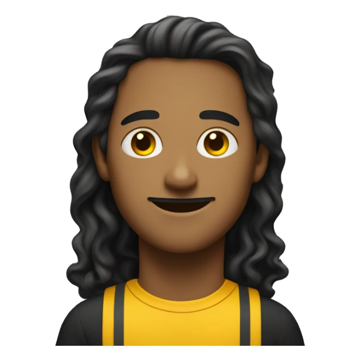 A wavy black and red rectangle with a medium sized yellow circle in the middle  sticker