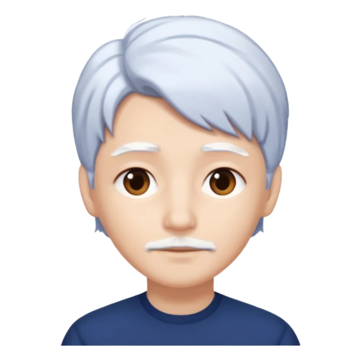 Navy blue and white hair sticker
