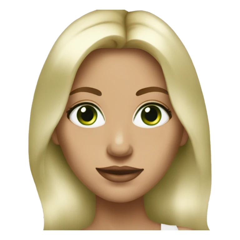 Coquette blonde green eyes sticker