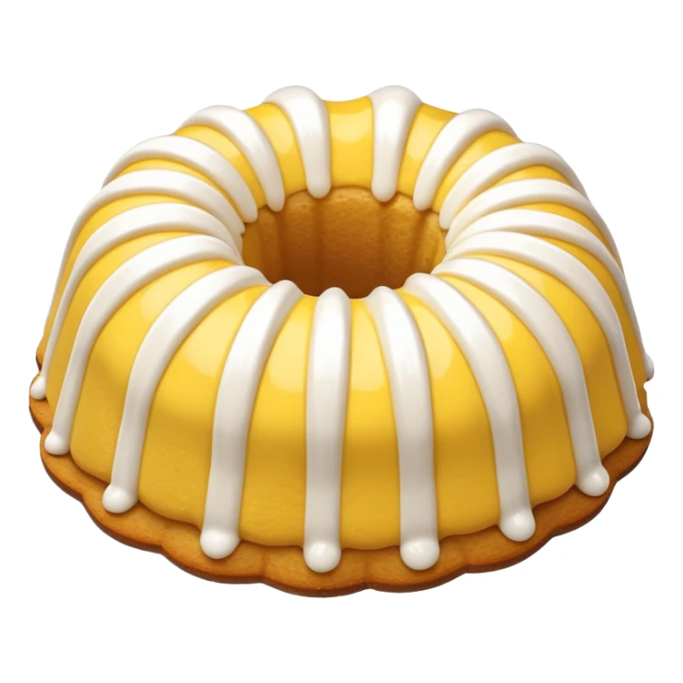 white frosting only yellow bundt cake sticker