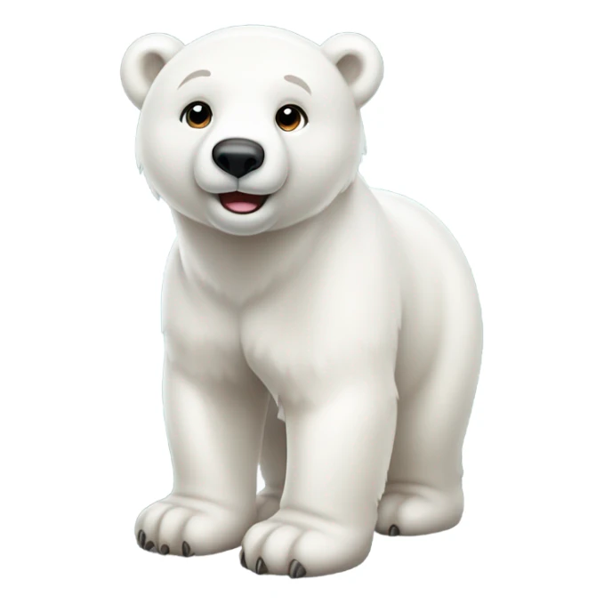 cute polar bear cub that is standing upright and wearing a scarf and sunglasses. sticker