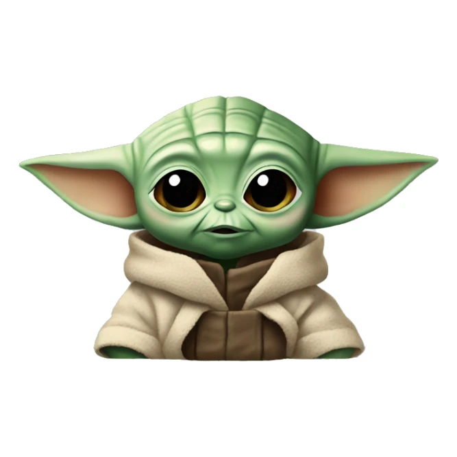 Baby Yoda craze face sticker