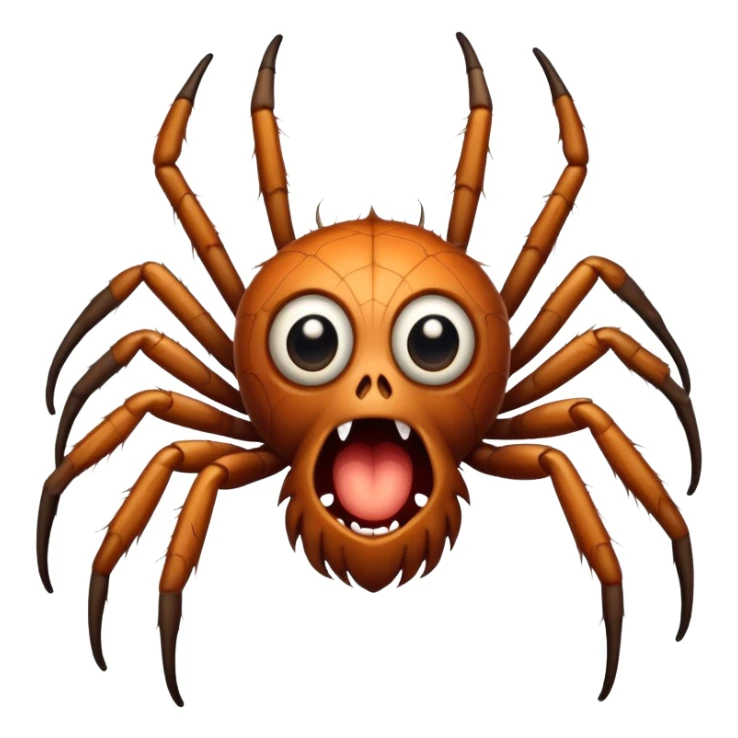 Surprised spider with eyes popping out of its head looking funny  sticker