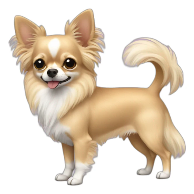 Long hair sand chihuahua ligeguard sticker