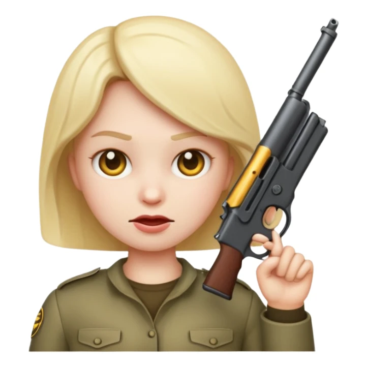 Emoji with gun to its head ready to pull the trigger sticker