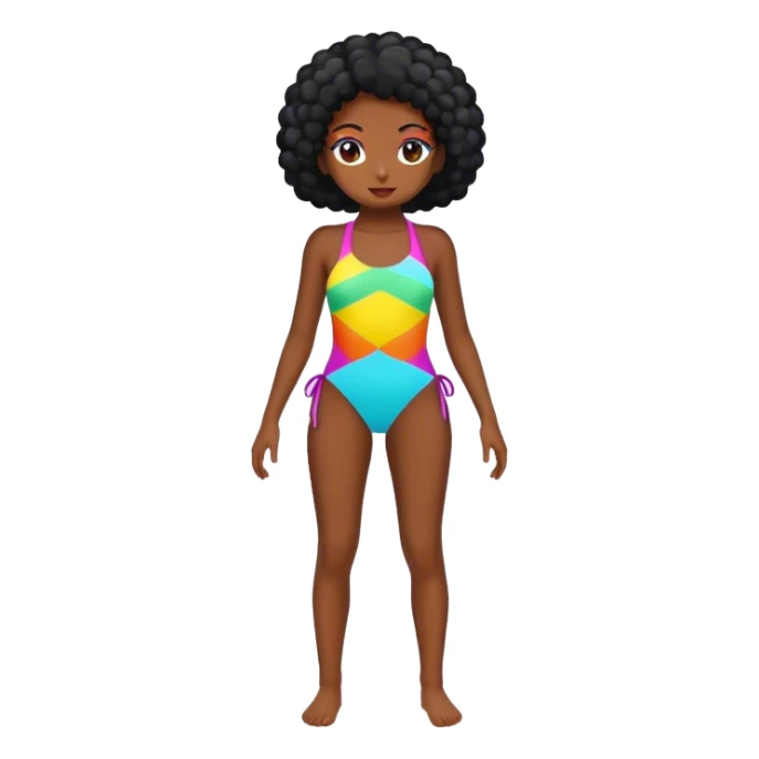 black girl with swimsuit sticker