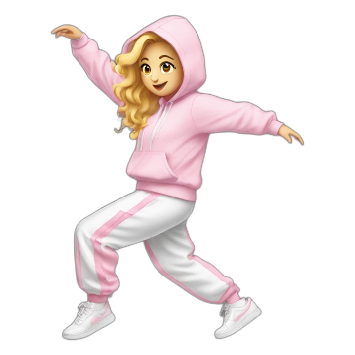 dancing-white-girl-pink-oversize-tracksuit sticker