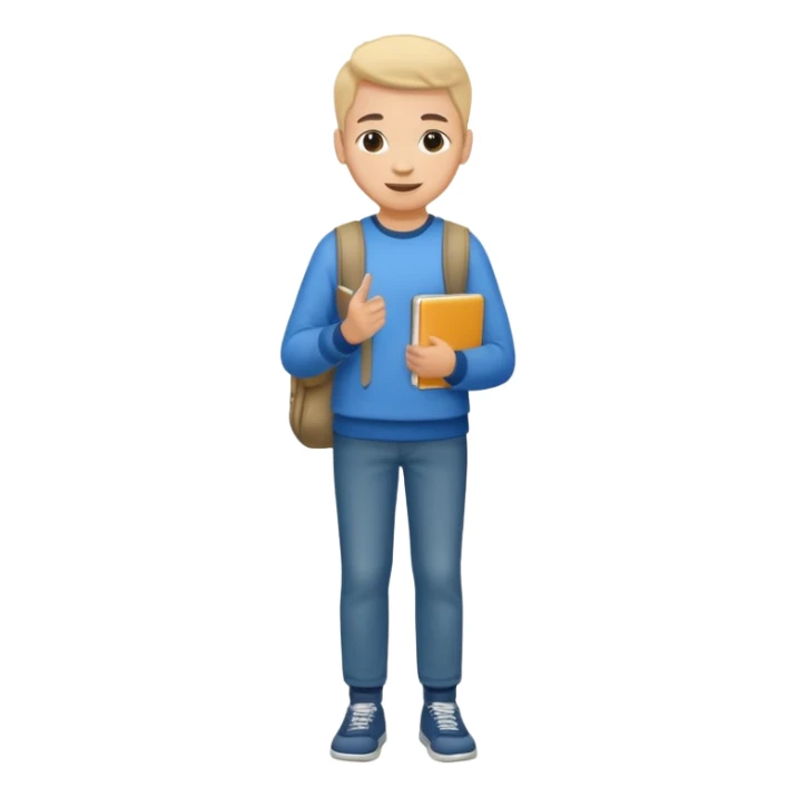 estudiante cuerpo completo feliz  sticker