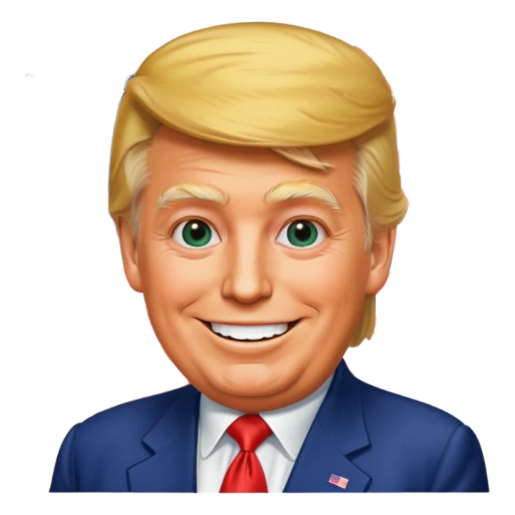 trump as a retro sticker sticker