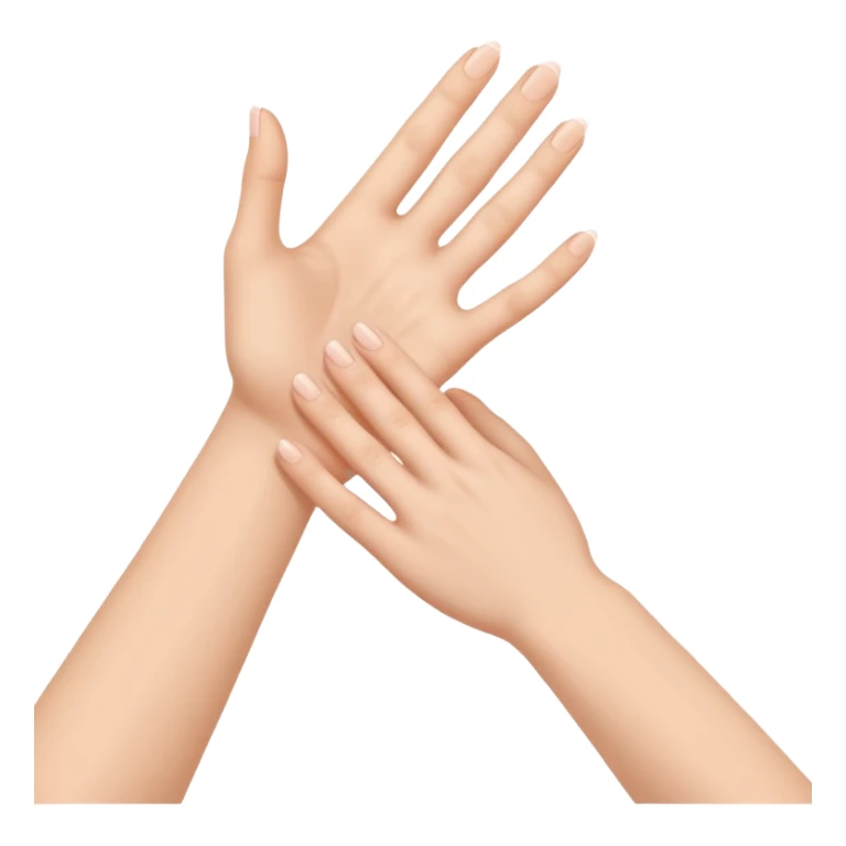 A hand holding other hand's wrist  sticker