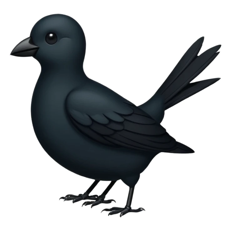silhouette of a bird, simple and bold sticker