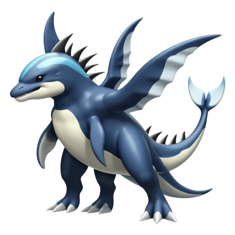 Black and white smooth glossy soft hot handsome tough badass cool Dialga-Orca-Giratina-Pokémon-Fakémon-fusion-hybrid-creature (full body), 4-legged,  sticker