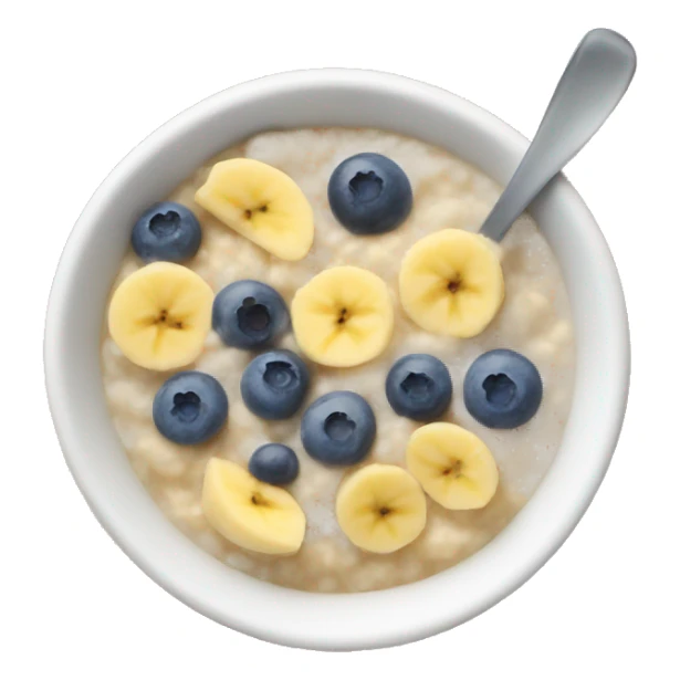 porridge with banana and blueberry sticker