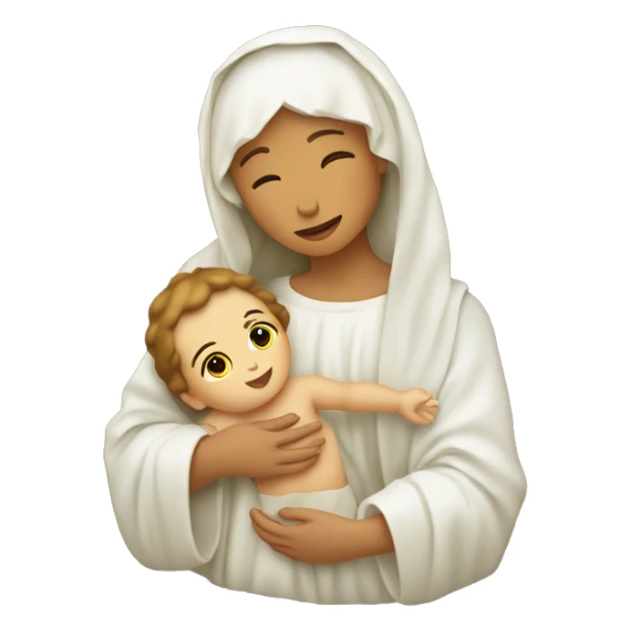 baby jesus being held by mary sticker
