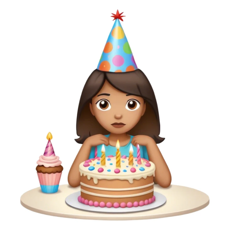 Maya lonely at her birthday party because nobody showed up sticker