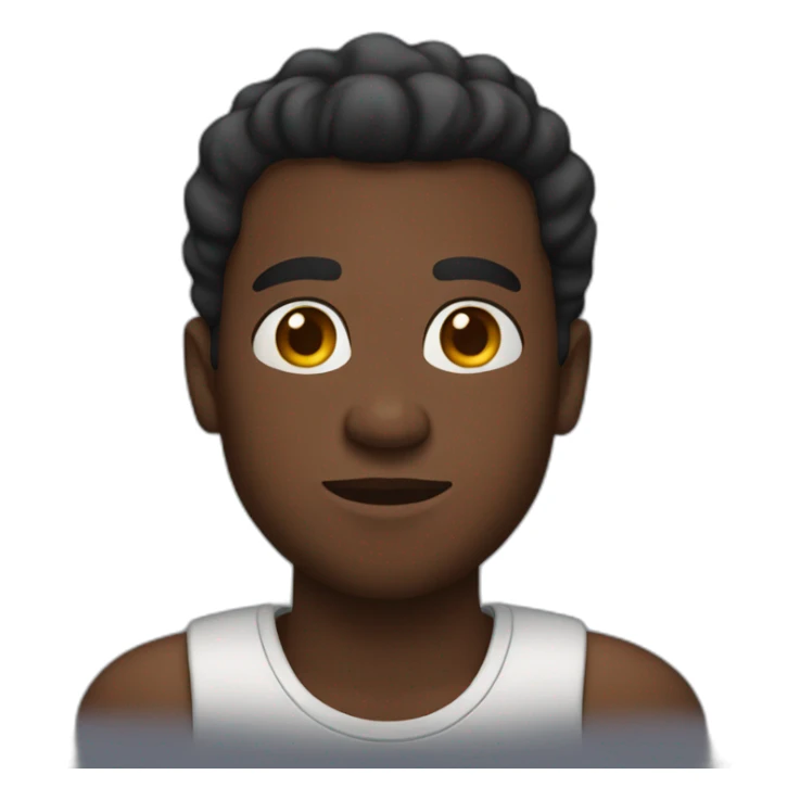 black man with heart in chest sticker