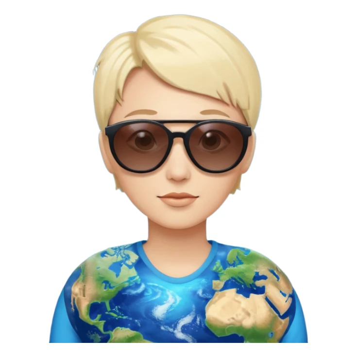 Hqz un emoji mezclando estos 😎🌍 sticker