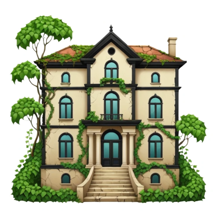 villa with abondend 1 apartment sticker