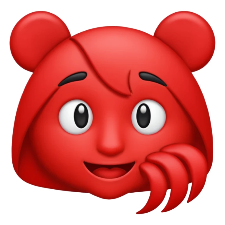 the club emoji but black and red sticker