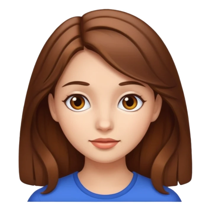 wonderful girl with brown hair sticker