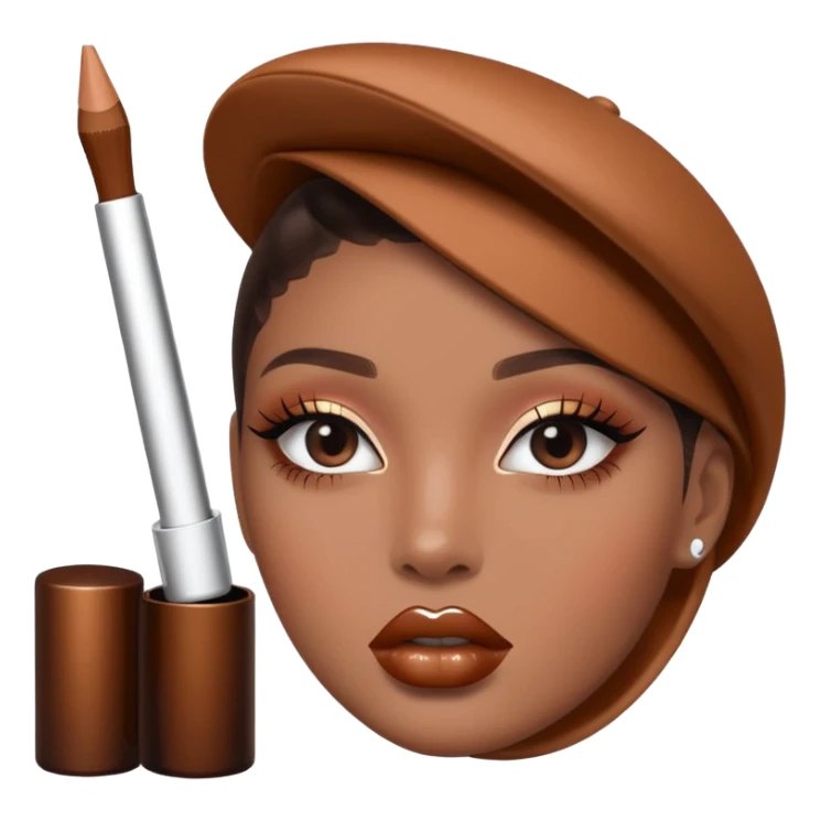 tri colored brown and white fenty beauty lip gloss sticker
