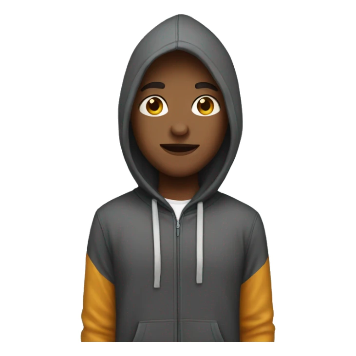 Me wearing a hoodie sticker