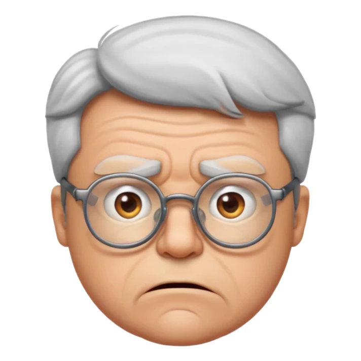 grumpy man being amazed by everything sticker