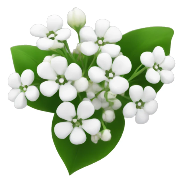 White baby breath flower sticker