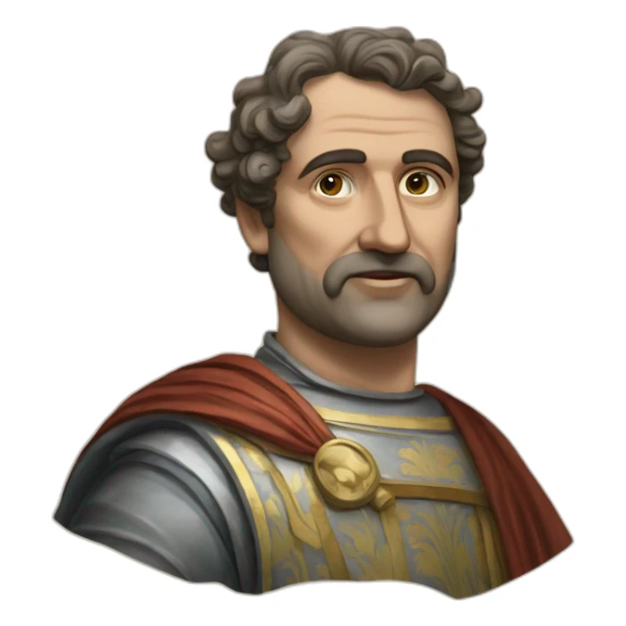 Publio Aurelio stazio (personaggio di un libro), vestito da antico romano sticker