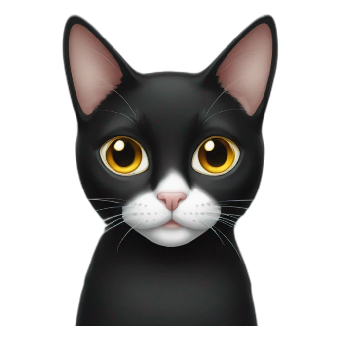 Tuxedo cat golden eyes sticker
